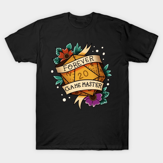 Forever Game Master - Retro Tattoo T-Shirt by Milmino